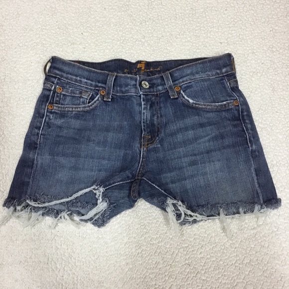 7 For All Mankind Pants - 7 for All Mankind Cutoff Shorts